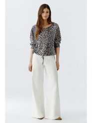 Oui Bluzka w kolorze czarno-karmelowym rozmiar: 40. Brązowe bluzki Oui, bez wzorów, bez kołnierzyka, bez ramiączek. Za 144.92 zł.