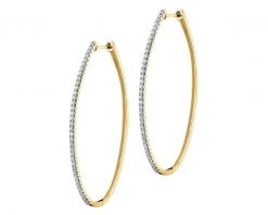 Kolczyki z żółtego złota z brylantami - koła - 0,47 ct - próba 585. Żółte kolczyki Apart, z brylantem, złote. Za 8,990.00 zł.