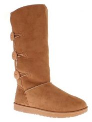 ISLAND BOOT Kozaki zimowe "Flora" w kolorze jasnobrązowym rozmiar: 37. Brązowe kozaki Island Boot, na zimę, z materiału, bez obcasa, bez zapięcia. Za 165.99 zł.