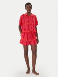 DKNY Piżama YI90113 Różowy Regular Fit. Czerwone piżamy DKNY, bez wzorów, z wiskozy, bez ramiączek. Za 379.99 zł.