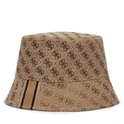 Kapelusz Guess. Brązowe kapelusze Guess, z aplikacjami. Za 194.99 zł.