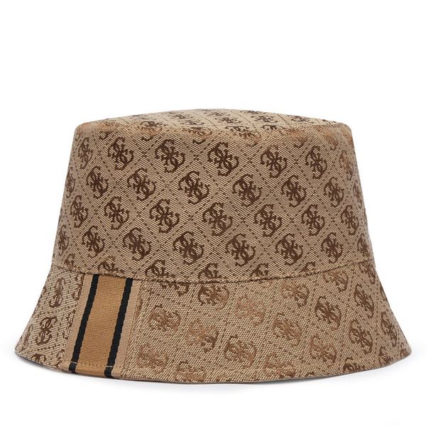 Kapelusz Guess. Brązowe kapelusze Guess, z aplikacjami. Za 194.99 zł.