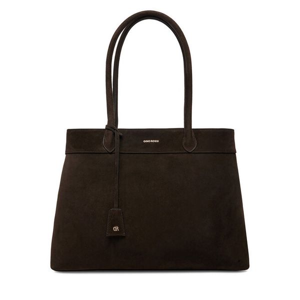 Torebka GINO ROSSI. Brązowe shopper Gino Rossi, bez wzorów, bez dodatków. Za 499.99 zł.