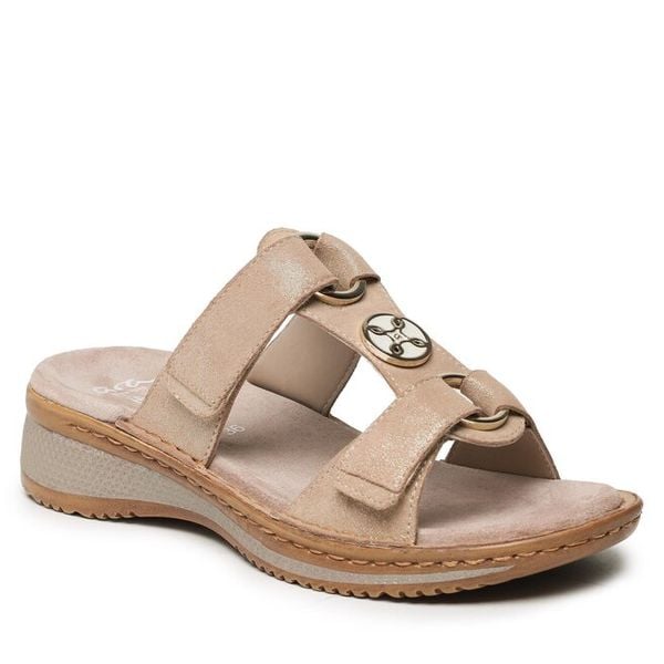 Klapki Ara. Brązowe klapki Ara, bez wzorów, bez obcasa. Za 329.99 zł.