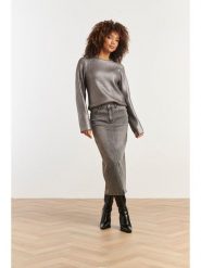 Smashed Lemon Spódnica dżinsowa w kolorze szarym rozmiar: S. Szare spódnice Smashed Lemon, s, bez wzorów, klasyczne, midi. Za 107.95 zł.