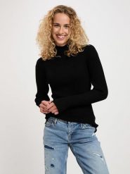 Cross Jeans Sweter w kolorze czarnym rozmiar: M. Czarne swetry Cross Jeans, m, bez wzorów, z jeansu, bez ramiączek. Za 105.88 zł.