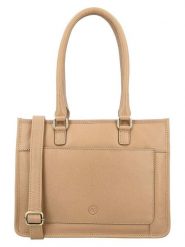 HIDE & STITCHES Skórzana torebka "Jura" w kolorze beżowym - 30 x 21 x 10 cm rozmiar: onesize. Brązowe torby na ramię HIDE & STITCHES, bez wzorów, z materiału, na ramię, bez dodatków. Za 304.99 zł.