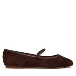 Baleriny LAUREN RALPH LAUREN. Brązowe baleriny Lauren Ralph Lauren, bez wzorów, bez obcasa. Za 599.99 zł.