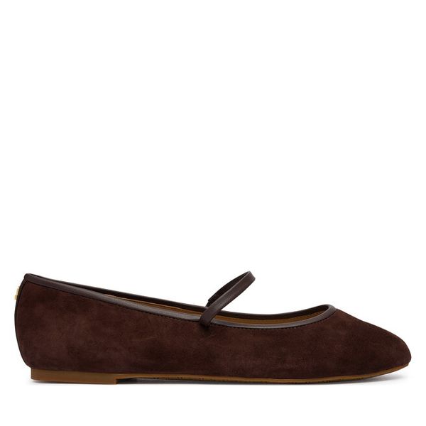 Baleriny LAUREN RALPH LAUREN. Brązowe baleriny Lauren Ralph Lauren, bez wzorów, bez obcasa. Za 599.99 zł.