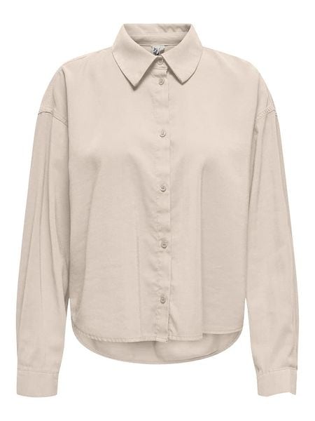 ONLY Bluzka w kolorze beżowym rozmiar: M. Brązowe bluzki Only, m, bez wzorów, z wiskozy, klasyczne, bez kołnierzyka, bez ramiączek. Za 83.62 zł.