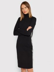 DKNY Sport Sukienka dzianinowa DP1D4486 Czarny Regular Fit. Czarne sukienki DKNY Sport, xs, bez wzorów, z bawełny, sportowe, bez kołnierzyka, bez ramiączek, sportowe. Za 129.99 zł.