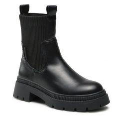 Botki Big Star Shoes. Czarne botki BIG STAR SHOES, bez wzorów, bez obcasa, na płaskiej podeszwie, bez zapięcia. Za 289.99 zł.