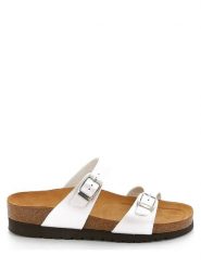 Grünland Klapki w kolorze białym rozmiar: 42. Białe klapki Grünland, bez wzorów, z otwartym noskiem, bez obcasa. Za 65.23 zł.