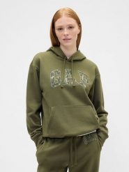 GAP Bluza w kolorze khaki rozmiar: XS. Brązowe bluzy sportowe GAP, xs, bez wzorów, z kapturem. Za 114.71 zł.