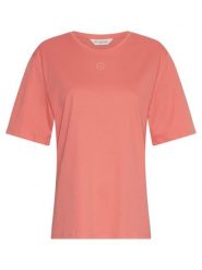 MOSS COPENHAGEN Koszulka w kolorze jasnoróżowym rozmiar: XS/S. Różowe bluzki Moss Copenhagen, s, bez wzorów, z bawełny, bez kołnierzyka, bez ramiączek. Za 56.79 zł.