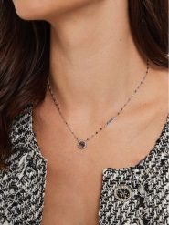 Guess Naszyjnik JUBN0464 3JW Srebrny. Szare naszyjniki Guess, metalowe. Za 259.99 zł.