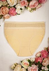Żółte Klasyczne Majtki Figi z Elastycznej Bawełny Ulenvec. Żółte figi Born2be, s, bez wzorów, z bawełny. Za 4.99 zł.