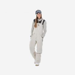 Spodnie snowboardowe ogrodniczki damskie Dreamscape SNB BIB 900. Brązowe spodnie narciarskie DREAMSCAPE, m, bez wzorów, z materiału, narciarskie. Za 749.99 zł.