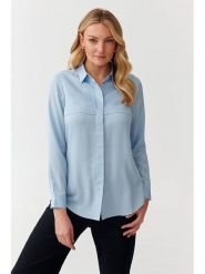 TATUUM Bluzka w kolorze błękitnym rozmiar: 44. Niebieskie bluzki Tatuum, bez wzorów, z lyocellu, bez kołnierzyka, bez ramiączek. Za 115.24 zł.