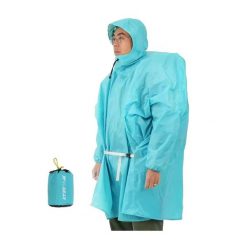 Peleryna przeciwdeszczowa Sleeve. Niebieskie kurtki sportowe 3F UL GEAR, bez wzorów, bez kaptura, trekkingowe. Za 169.99 zł.