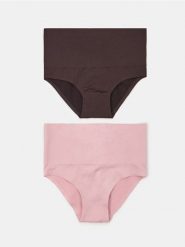 Bezszwowe figi modelujące z wysokim stanem 2 pack - wielobarwny. Figi Sinsay, l, bez wzorów. Za 29.99 zł.