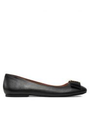 LOVE MOSCHINO Baleriny JA11041G0LIE0000 Czarny. Czarne baleriny Love Moschino, bez wzorów, ze skóry, bez obcasa. Za 449.99 zł.