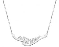 Naszyjnik srebrny z cyrkoniami. Szare naszyjniki Apart, z cyrkonią, srebrne. Za 199.00 zł.