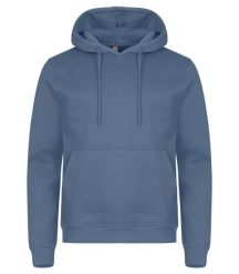 Clique Bluza z kapturem Miami z bawełny i poliestru z recyklingu – Steel Blue. Niebieskie bluzy CLIQUE, s, bez wzorów, z bawełny, z kapturem. Za 166.52 zł.