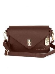 Anna Morellini Skórzana torebka "Terina" w kolorze brązowym - 24 x 16 x 6,5 cm rozmiar: onesize. Brązowe torby na ramię Anna Morellini, bez wzorów, z materiału, na ramię, bez dodatków. Za 260.99 zł.