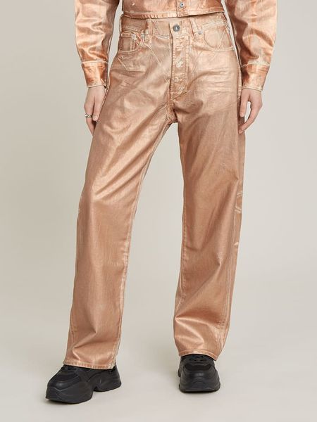 G-Star Dżinsy "Bowey" - Comfort fit - w kolorze złoto-beżowym rozmiar: W27/L30. Brązowe jeansy G-Star, l, z aplikacjami. Za 288.52 zł.