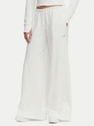 Tommy Jeans Spodnie dresowe Metallic Logo DW0DW22735 Biały Wide Leg. Białe spodnie dresowe Tommy Jeans, xxs, bez wzorów, z bawełny. Za 409.99 zł.