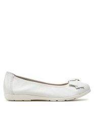 Caprice Baleriny 9-22153-42 Biały. Białe baleriny Caprice, bez wzorów, ze skóry, bez obcasa. Za 274.99 zł.