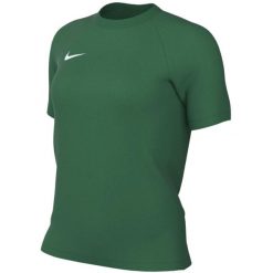 Koszulka damska Nike Dri-Fit Park VIII. Zielone bluzki Nike, bez wzorów, z materiału, sportowe, bez kołnierzyka, bez ramiączek. Za 66.99 zł.