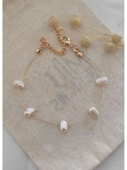 Atelier MIU Pozłacana bransoletka rozmiar: onesize. Białe bransoletki Atelier MIU, z perłą, pozłacane. Za 39.99 zł.