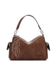 Desigual Torebka Habana 25SAXPAD Brązowy. Brązowe torebki klasyczne Desigual, bez wzorów, ze skóry, bez dodatków. Za 209.99 zł.