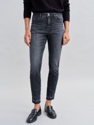 OPUS Dżinsy - Slim fit - w kolorze antracytowym rozmiar: 38/L28. Czarne jeansy Opus, l, bez wzorów. Za 210.95 zł.