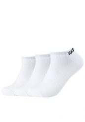 Skarpetki sportowe dla dorosłych 3PPK Mesh Ventilation Socks. Białe skarpety Skechers, bez wzorów, z bawełny. Za 25.99 zł.