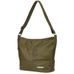 Shopperka skórzana Beltimore oliwkowa G81. Zielone shopper bez wzorów, ze skóry, duże, bez dodatków. Za 241.99 zł.