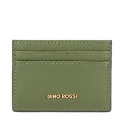 Etui na karty kredytowe Gino Rossi. Zielone portfele Gino Rossi, bez wzorów. Za 39.99 zł.