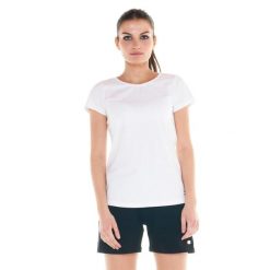 Podstawowy t-shirt damski. Białe t-shirty LEONE 1947 APPAREL, l, bez wzorów, z tkaniny, bez kołnierzyka, bez ramiączek. W wyprzedaży za 77.40 zł.