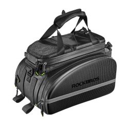 Torba na bagażnik rowerowy, rozszerzalna do 35 L. Czarne torby na ramię ROCKBROS, bez wzorów, z materiału, biznesowe, na ramię, bez dodatków. Za 323.60 zł.
