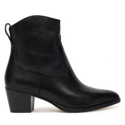 Botki LAUREN RALPH LAUREN. Czarne botki Lauren Ralph Lauren, bez wzorów, bez obcasa, na słupku, bez zapięcia. Za 1,199.00 zł.