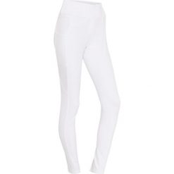 Damskie legginsy jeździeckie z pełną przyczepnością Equipage Kalea. Białe legginsy EQUIPAGE, xl, bez wzorów, z elastanu. Za 339.50 zł.