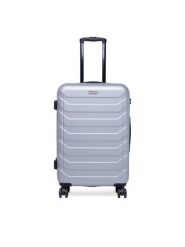 Gino Rossi Walizka średnia GIN-M-003-05-SILVER Srebrny. Szare walizki Gino Rossi, bez wzorów, średnie. Za 279.99 zł.