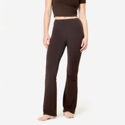 Legginsy do jogi i pilatesu Breathe flare. Brązowe legginsy KIMJALY, m, bez wzorów, z elastanu, na jogę i pilates. Za 119.99 zł.