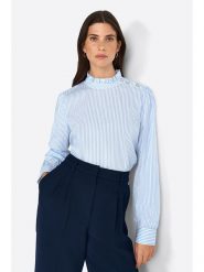 Rich & Royal Bluzka w kolorze błękitno-białym rozmiar: 40. Niebieskie bluzki Rich & Royal, bez wzorów, bez kołnierzyka, bez ramiączek. Za 234.97 zł.