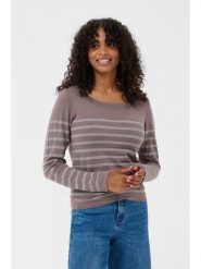 Kaffe Sweter w kolorze szarobrązowym rozmiar: XL. Brązowe swetry Kaffe, xl, bez wzorów, bez ramiączek. Za 148.61 zł.