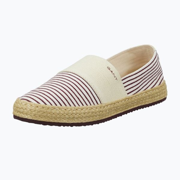 Espadryle damskie GANT Raffiaville. Brązowe espadryle GANT, bez wzorów, ze skóry, bez obcasa, bez zapięcia. Za 299.99 zł.