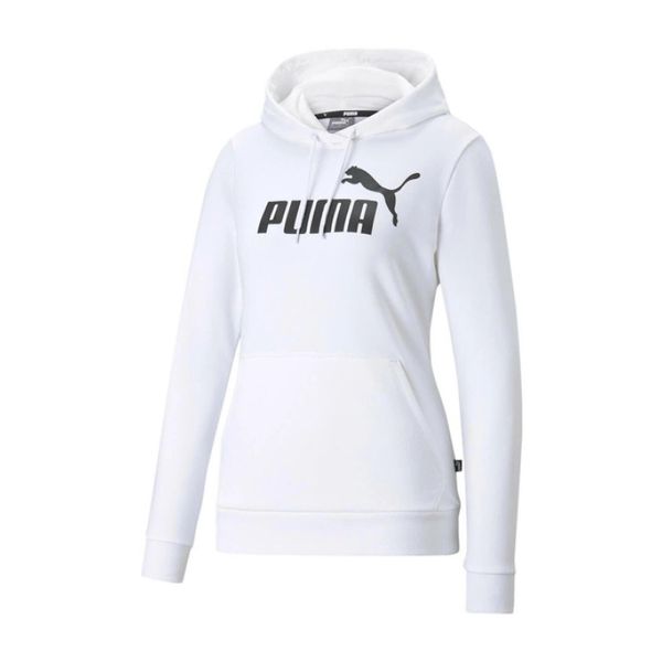 Damska Bluza Z Kapturem Z Logo Essentials. Białe bluzy Puma, bez wzorów, z kapturem. Za 170.99 zł.