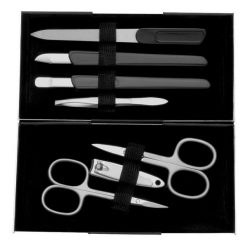 ERBE "Magic Box" Manicure Case, silver mat, 7 pcs. Kuferki do makijażu 1 ct 1 szt. Zestawy ERBE. Za 167.59 zł.
